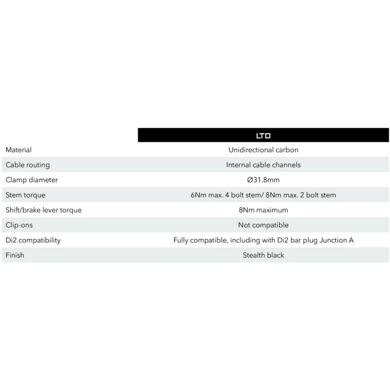 3T Road Lenker AeroFlux LTD 42cm (c-c Unten), Carbon Schwarz Matt, 31.8mm – Bild 6