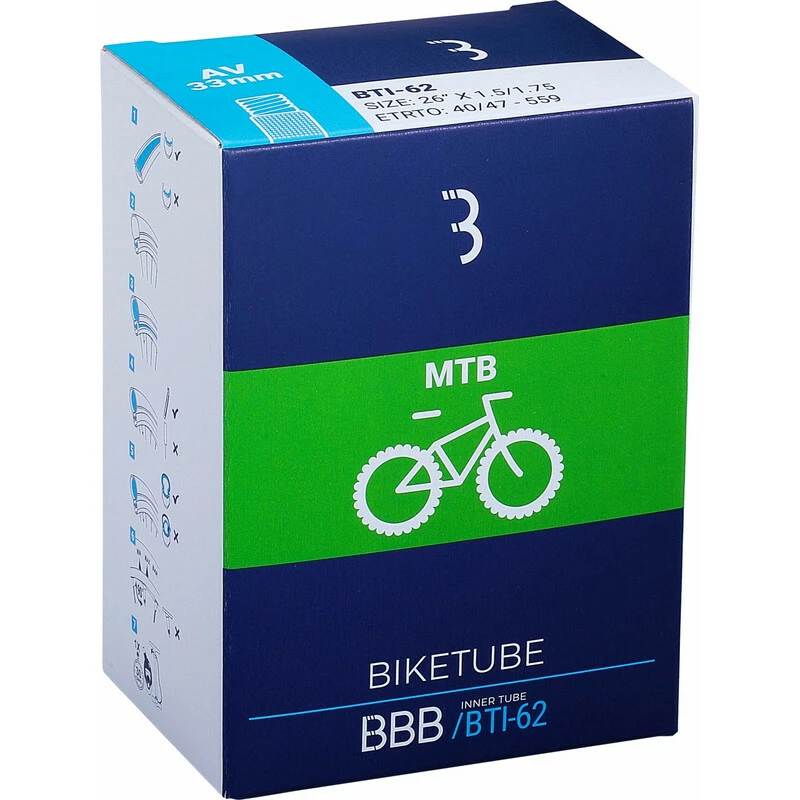 BBB SCHLAUCH 26 X 2.3/2.4 AV SCHRADER (AV) 33mm MTB