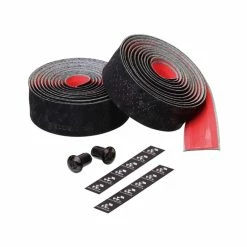 Ciclovation Lenkerband Velvet Touch, Black/Red, PU Based, 2.5mm, 2000 X 30mm