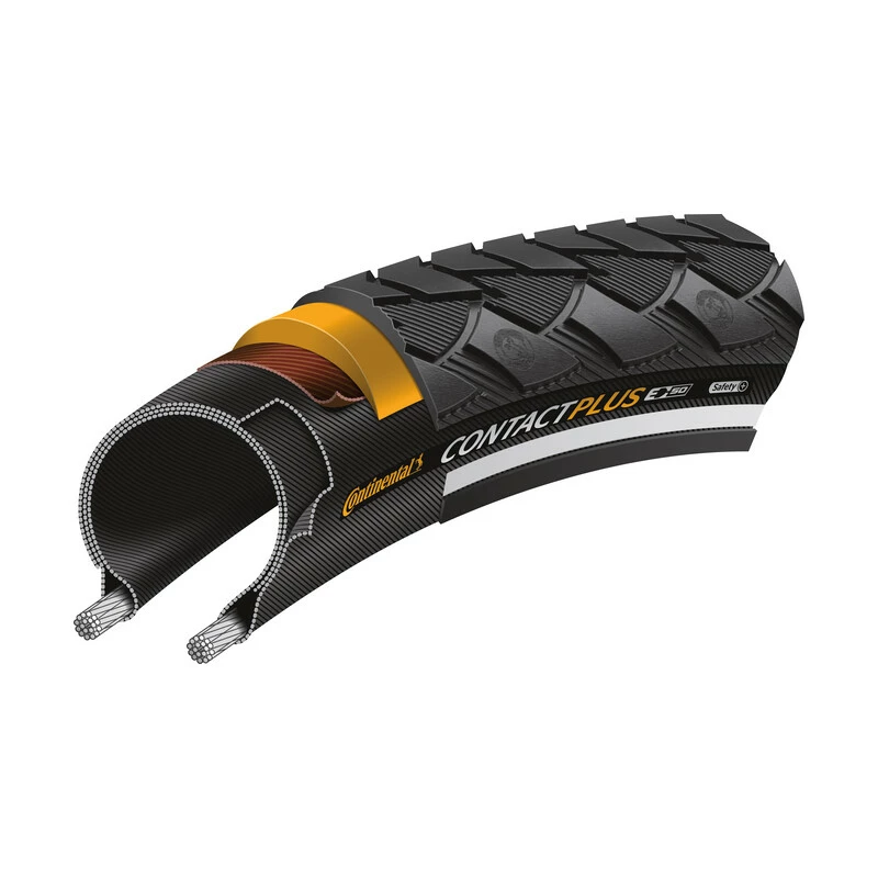 Continental Pneu Contact Plus 700x42C Starr Mit Reflexstreifen Black – Bild 2