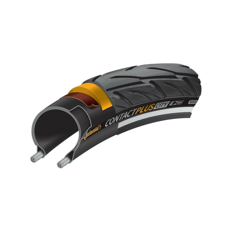 Continental Pneu Contact+City 700x42C Starr Mit Reflexstreifen Black – Bild 3