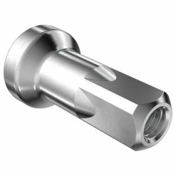 Dt-swiss DT Swiss Hidden Nippel Pro Lock Messing 12mm Silber, 2,0mm, 100 Stk.