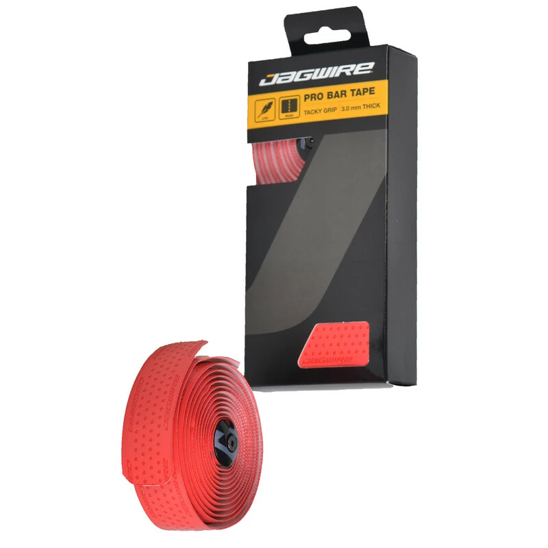 Jagwire Lenkerband, PRO BAR TAPE Tacky Grip 3.0mm/2160mm Red Incl. Screw-locking Plug BRT002