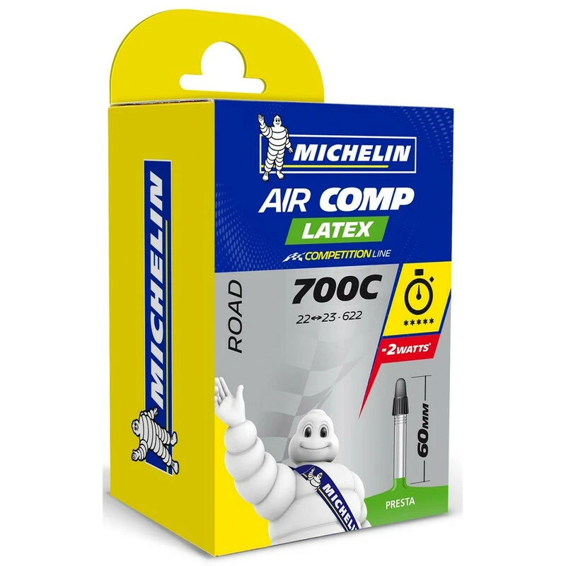 Michelin Schlauch Road A1 Aircomp Latex 60mm, 700x22-23C, Presta, 60mm