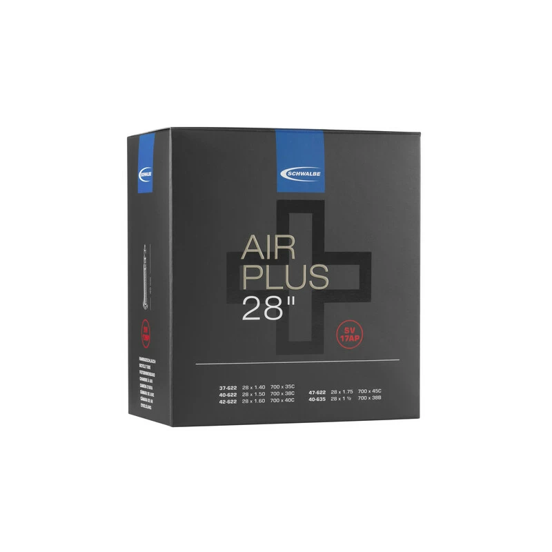 Schwalbe Schlauch AirPlus Tour Presta, 700x35-47C, SV 17, Ventil 40mm