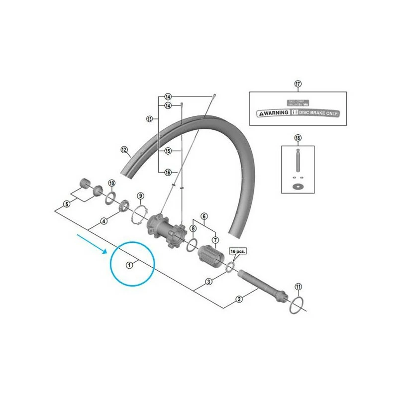 Shimano Achse Komplett WH-R9170-C60-R12