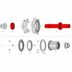 ZIPP Achse Hinten Cognition NSW, Mit Kugellager, Generation1