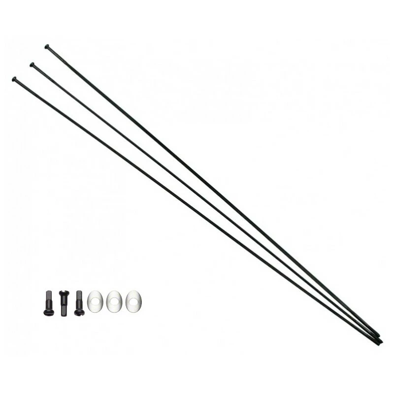 ZIPP Speiche Sapim CX Ray Straight 258mm Schwarz, Sack à 3 Stk. Inkl. Nippel Und Unterlagsscheiben